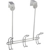 image:imageiDesign Classico Wall MountOver Door 12Hook Rack for Coats Hats Robes Towels  Chrome3 Hook