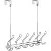 image:imageiDesign Classico Wall MountOver Door 12Hook Rack for Coats Hats Robes Towels  Chrome6 Hook
