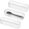 image:imageiDesign Crisp Drawer Organizer Clear  BPAFree PlasticPack of 3