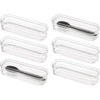 image:imageiDesign Crisp Drawer Organizer Clear  BPAFree PlasticPack of 6