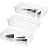 image:imageiDesign Drawer Organizer Clear  Kitchen OrganizationPack of 3