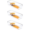 image:imageiDesign EMW6134175 Large Clear  BPAFree Plastic Clear4 x 12 x 3 Pack of 3