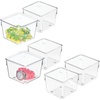 image:imageiDesign Linus Plastic Kitchen Drawer Organizer for Silverware Spatulas Cutlery Gadgets Office Supplies Cosmetics 4 x 4 x 3 Set of 2 Clear  Storage for Kitchen Storage for Bathroom Storage for Desk DrawersPack of 6