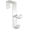 image:imageiDesign Over Door Double Hook Small White  OvertheDoor Hanger For Closet For Bathroom For DormClear