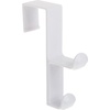 image:imageiDesign Over Door Double Hook Small White  OvertheDoor Hanger For Closet For Bathroom For DormWhite