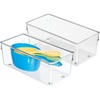 image:imageiDesign Plastic Drawer Organizer Clear  For Silverware For Spatulas For Cutlery For Gadgets MultiPurpose StoragePack of 2