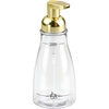 image:imageiDesign Refillable Foaming Soap Dispenser for Kitchen or Bathroom Vanity  ClearBronzeSoft Brass