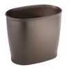 image:imageiDesign Slim Plastic Bathroom Trash Can Bronze  Small Garbage Bin For Bedroom Office Desk DormBronze