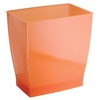 image:imageiDesign Small Plastic Bathroom Trash Can Navy Blue  Slim Rectangle For Bedroom Office DormOrange