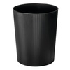 image:imageiDesign Small Round Plastic Bathroom Trash Can White  For Kitchen Pantry Bathroom Office Made in USA Made in USABlack Fluted