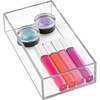 image:imageiDesign Stackable Makeup Drawer Organizer  Vanity Organizer or Desk Organizer  ClearMatte WhiteClear