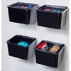 image:imageiDesign Storage Bin with Lid amp Wall Mount Bracket The Wallspace Collection  12 x 12 x 8 Clear Bin