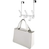 image:imageiDesign Weston Metal Over the Door Combo Rack Hooks and Bar for Coats Hats Scarves Towels Robes Jackets Purses 666x 1775 x 1373  Matte BlackChrome