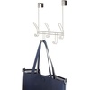 image:imageiDesign Weston Metal Over the Door Combo Rack Hooks and Bar for Coats Hats Scarves Towels Robes Jackets Purses 666x 1775 x 1373  Matte BlackSatin