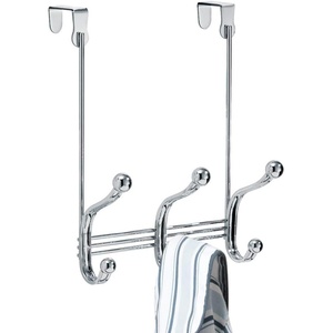 image:imageInterDesign 53070 Chrome Finish York Lyra 6 Hook Over The Door RackChrome