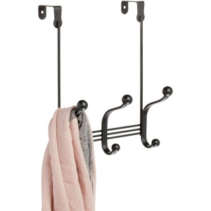 image:imageInterDesign 53070 Chrome Finish York Lyra 6 Hook Over The Door RackMatte Black