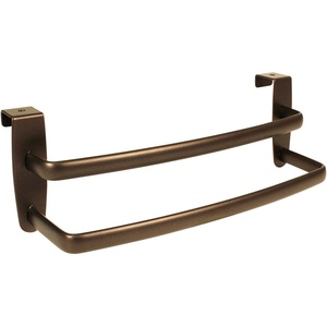 image:imageiDesign Axis OvertheCabinet Kitchen Dish Towel Bar Rack  9 BronzeBronze