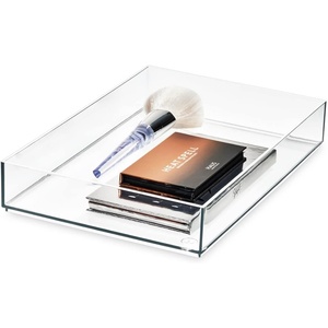 image:imageiDesign Clarity Kitchen Drawer Organizer 8 x 8 x 2 Clear  For Silverware For Spatulas For Gadgets Medium8 x 12 x 2