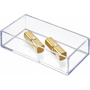 image:imageiDesign Clarity Plastic Drawer Organizer Clear XSmall 4 x 4 x 2  Storage Container for Kitchen Gadgets For Corks StickyNotes Clips For Pantry Cabinets CountertopsSmall