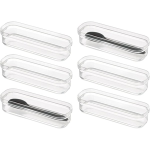 image:imageiDesign Crisp Drawer Organizer Clear  BPAFree PlasticPack of 6