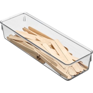 image:imageiDesign Linus BPAFree Plastic Drawer Organizer  325 x 975 x 225 ClearPack of 1