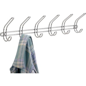 image:imageiDesign Overthe Door Rack Towel Coat Hooks Wallmount 6 Wall MountSatin