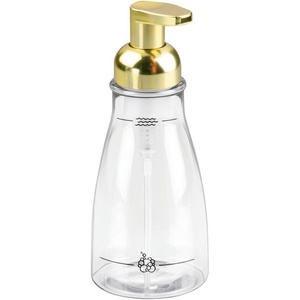 image:imageiDesign Refillable Foaming Soap Dispenser for Kitchen or Bathroom Vanity  ClearBronzeSoft Brass