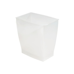 image:imageiDesign Small Plastic Bathroom Trash Can Navy Blue  Slim Rectangle For Bedroom Office DormFrost