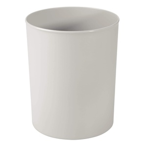 image:imageiDesign Small Round Plastic Bathroom Trash Can Light Gray  Ideal for Bathroom or Home OfficeLight Gray