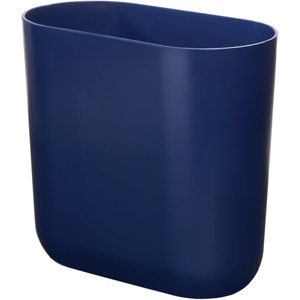 image:imageiDesign Small Slim Plastic Bathroom Trash Can Gray  Bedroom Office Desk DormNavy