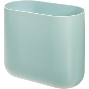 image:imageiDesign Small Slim Plastic Bathroom Trash Can Gray  Bedroom Office Desk DormSoft Aqua