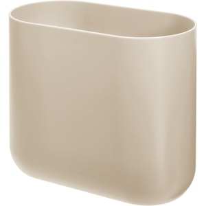 image:imageiDesign Small Slim Plastic Bathroom Trash Can Gray  Bedroom Office Desk DormTaupe