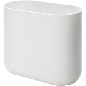 image:imageiDesign Small Slim Plastic Bathroom Trash Can Gray  Bedroom Office Desk DormWhite