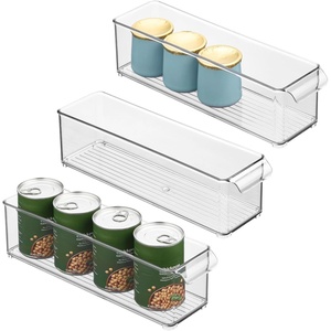 image:imageiDesign Stackable Fridge Storage Bin with Handle Clear  Ideal for Fridge and Freezer Made in USAPack of 3