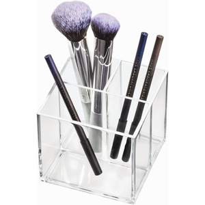 image:imageiDesign The Sarah Tanno Collection Plastic Cosmetics and Makeup Palette Organizer 7Compartment Clear 203 cm  101 cm  76 cm  7Compartment Makeup Palette Organizer4 x 4