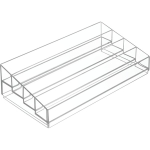 image:imageiDesign Tiered Cosmetics amp Nail Polish Organizer The Clarity Collection  1275 IN X 65IN X 375 IN Clear  13 x 65 x 346Large