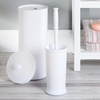 image:imageInterDesign Kent Plastic Toilet Bowl Brush Set Classic Design Slim Compact Bowl Brush and Holder for Bathroom  Sturdy Deep Cleaning 425 x 425 x 16 WhiteWhite