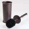 image:imageInterDesign Kent Plastic Toilet Bowl Brush Set Classic Design Slim Compact Bowl Brush and Holder for Bathroom  Sturdy Deep Cleaning 425 x 425 x 16 WhiteBronze