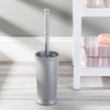 image:imageInterDesign Kent Plastic Toilet Bowl Brush Set Classic Design Slim Compact Bowl Brush and Holder for Bathroom  Sturdy Deep Cleaning 425 x 425 x 16 WhiteSilver