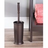 image:imageInterDesign Kent Plastic Toilet Bowl Brush Set Classic Design Slim Compact Bowl Brush and Holder for Bathroom  Sturdy Deep Cleaning 425 x 425 x 16 WhiteBronze