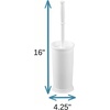 image:imageInterDesign Kent Plastic Toilet Bowl Brush Set Classic Design Slim Compact Bowl Brush and Holder for Bathroom  Sturdy Deep Cleaning 425 x 425 x 16 WhiteWhite
