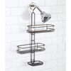 image:imageInterDesign Linea Adjustable Shower Caddy  Bathroom Storage Shelves for Shampoo Conditioner and Soap SilverBronze