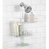 image:imageInterDesign Linea Adjustable Shower Caddy  Bathroom Storage Shelves for Shampoo Conditioner and Soap SilverPearl White