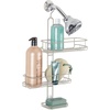 image:imageInterDesign Linea Adjustable Shower Caddy  Bathroom Storage Shelves for Shampoo Conditioner and Soap SilverSatin