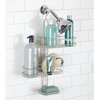 image:imageInterDesign Linea Adjustable Shower Caddy  Bathroom Storage Shelves for Shampoo Conditioner and Soap SilverSatin
