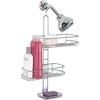 image:imageInterDesign Linea Adjustable Shower Caddy  Bathroom Storage Shelves for Shampoo Conditioner and Soap SilverSilver
