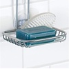 image:imageInterDesign Linea Adjustable Shower Caddy  Bathroom Storage Shelves for Shampoo Conditioner and Soap SilverSilver