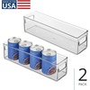 image:imageInterDesign Refrigerator and Freezer Storage Container  Deep Organizer Bin for Kitchen Clear  Deep Organizer Bin For KitchenPack of 2