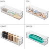 image:imageInterDesign Refrigerator and Freezer Storage Container  Deep Organizer Bin for Kitchen Clear  Deep Organizer Bin For KitchenPack of 3