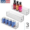 image:imageInterDesign Refrigerator and Freezer Storage Container  Deep Organizer Bin for Kitchen Clear  Deep Organizer Bin For KitchenPack of 3